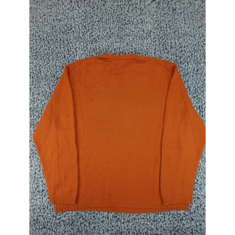 Banana Republic Cashmere Sweater Mens Large Orange Crew Neck Pullover‎ RN54023